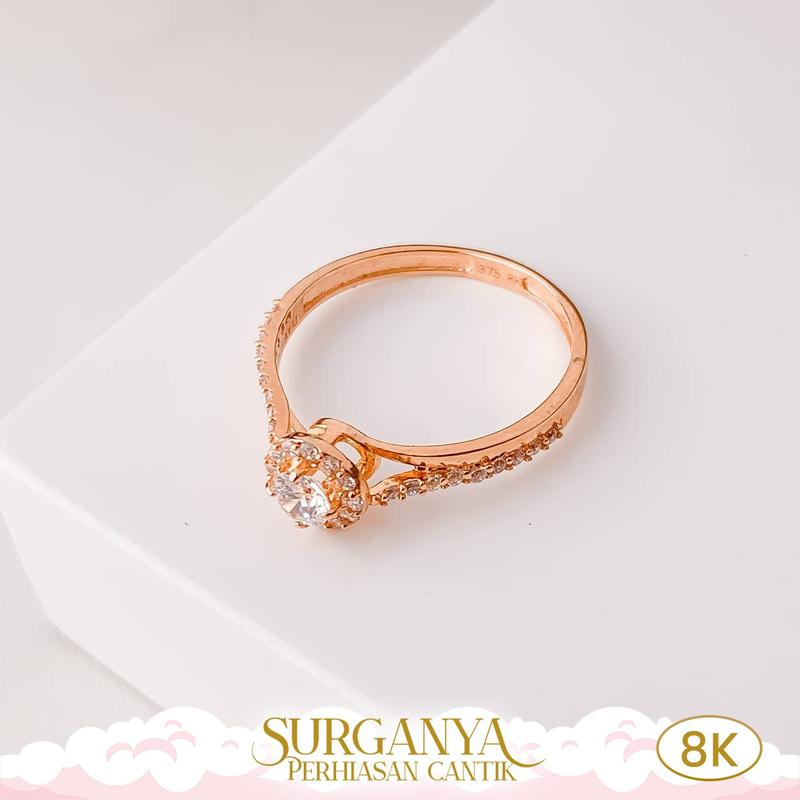 Macan Gold Kadar Muda 8K Cincin AYU Model Bassic Variasi Solitaire 1