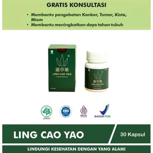 Ling Cao Yao Obat Herbal Kanker Miom Tumor Benjolan Kista - 30 Kapsul