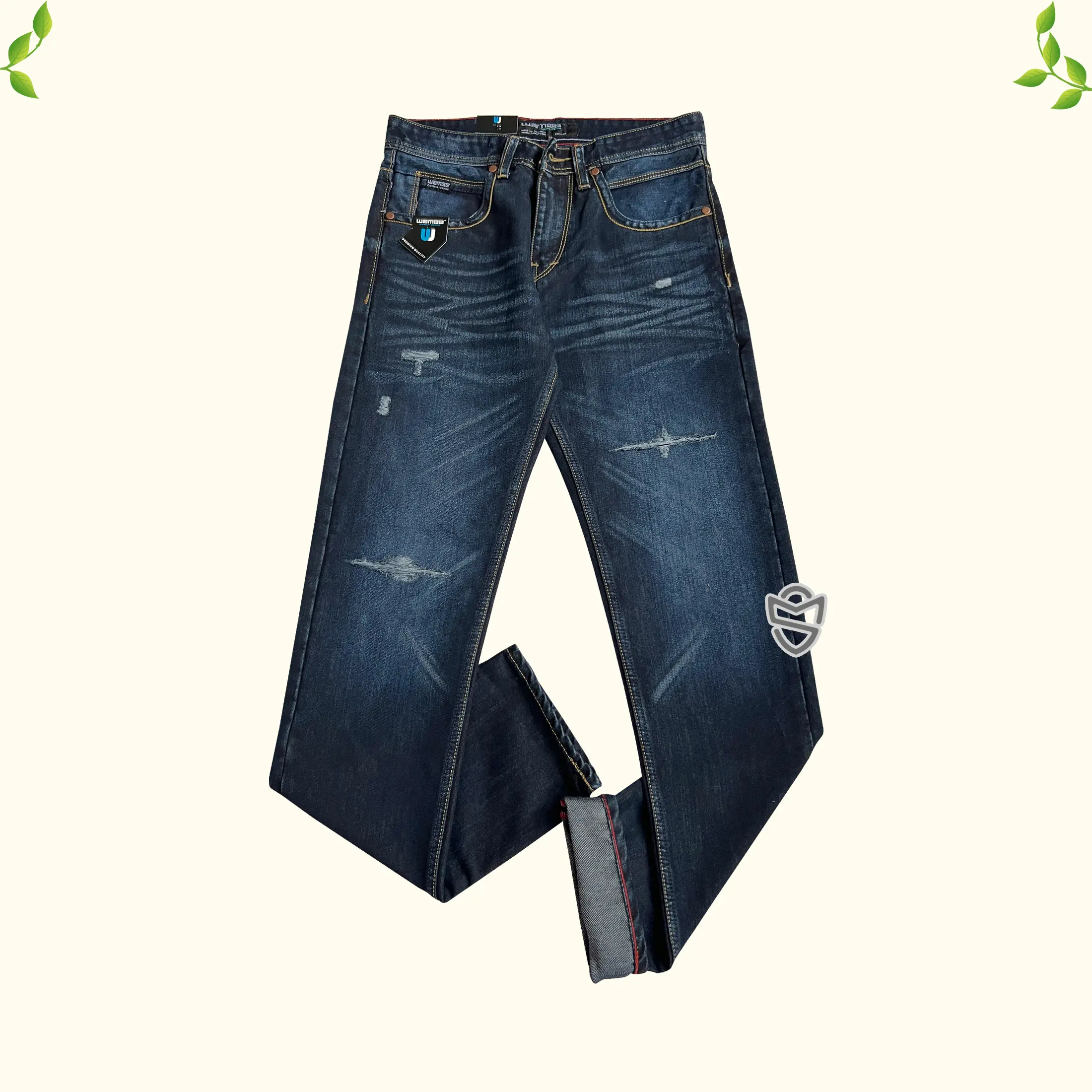 Celana Jeans Pria Sobek WAMBE Denim Selvedge Accent