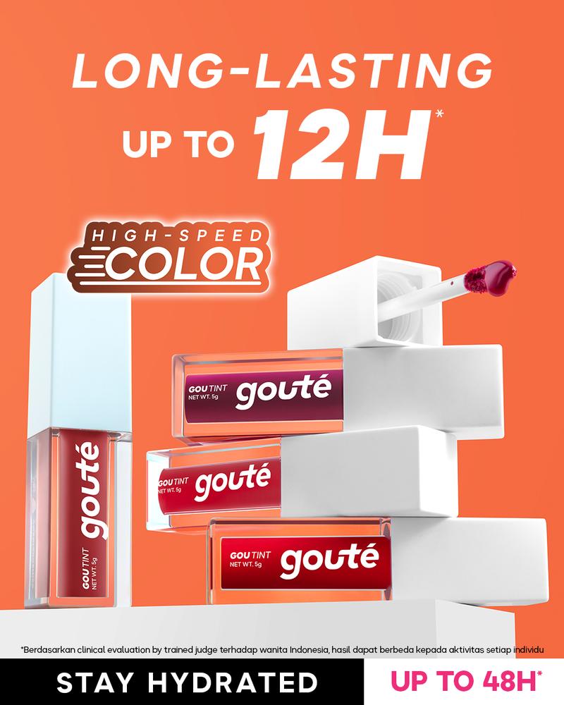 Product Introduction of [NEW SHADE] FS - gouté Goutint - Moisturizing Jelly Lip Tint - Long-lasting up to 12H │ Stay Hydrated up to 48H │ Lightweight │ Natural Bright Color with Glossy Look 24