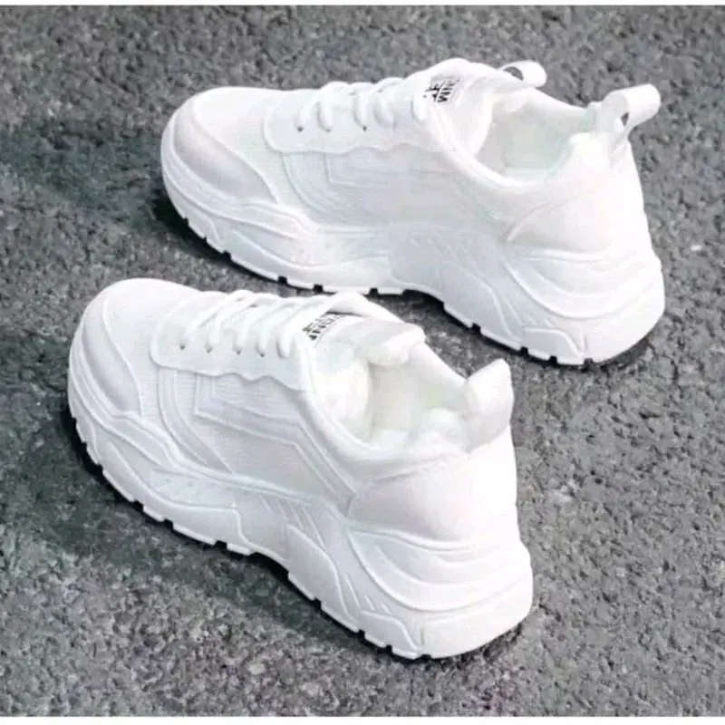 Sepatu sneakers korean wanita coek sprot trendy Casual Putih Shoes 4