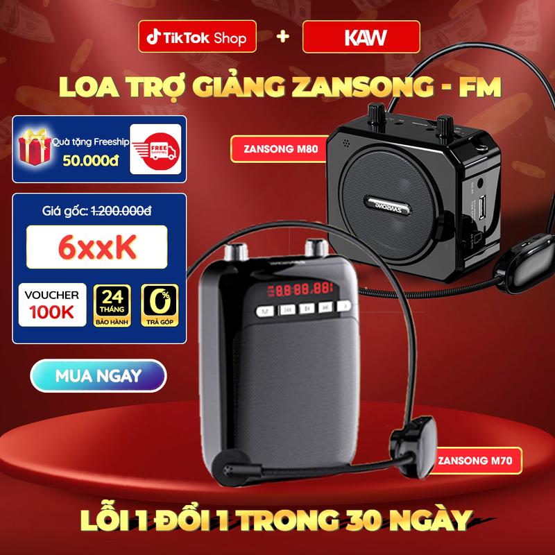 Máy Trợ Giảng KAW M70 Kèm Mic Cài Đầu Không Dây Bảo Hành 12 Tháng