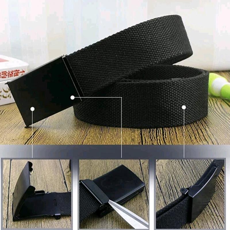 Ikat Pinggang Pria Kanvas(GRATIS DOMPET) Ikat Pinggang Kanvas Polos 2