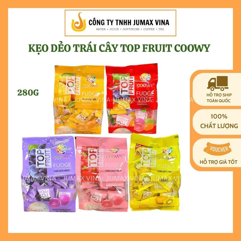 Kẹo dẻo trái cây Coowy TOP FRUIT COOWY xoài, hỗn hợp 280g