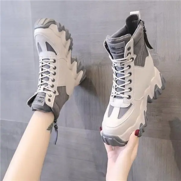 New Height Increasing Insole High Top White Shoes Female Fashionable Warm Daddy Thick Bottom Internet Hot Sports Hot Sale Sports Shoes Runner Trainers Athletic