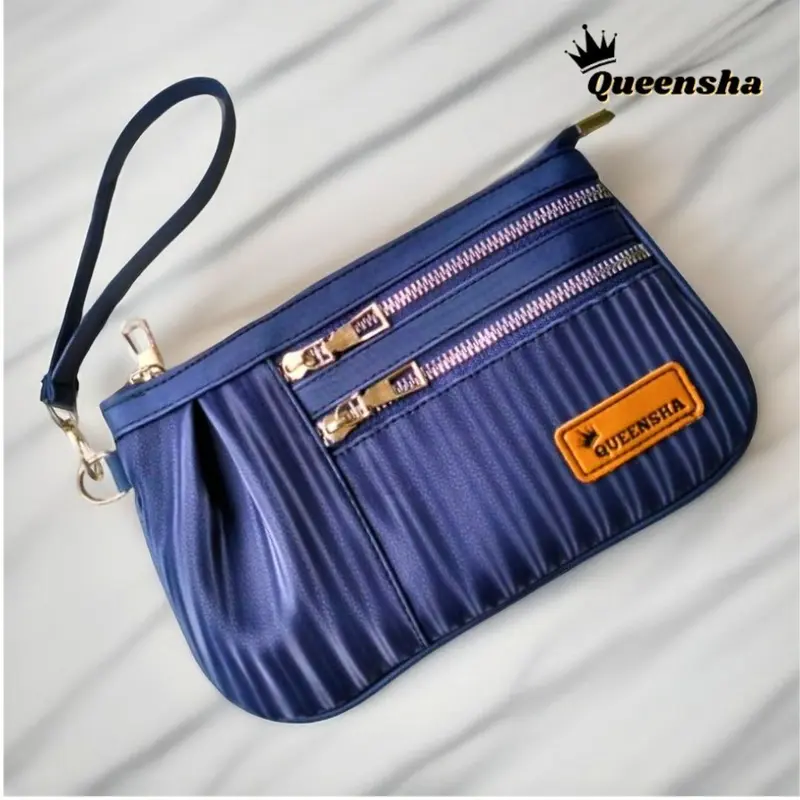 Clara Pouch Dompet 3 Ruang Wanita Tas Tangan Handphone By Queensha 5