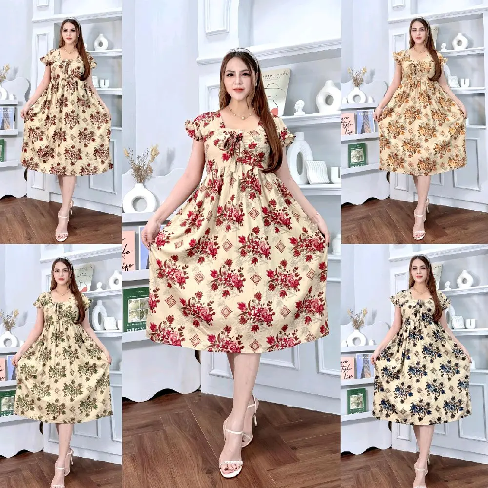 DASTER  PAULA MOTIF SAUKIA LD 115 BAHAN RAYON TEBAL