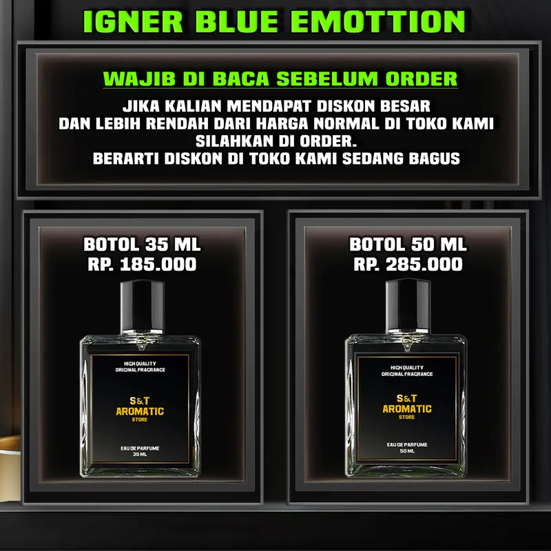 IGNER BLUE EMOTTION - Parfume High Quality Original Fragrance ( Ketahanan 12 Jam ) 3