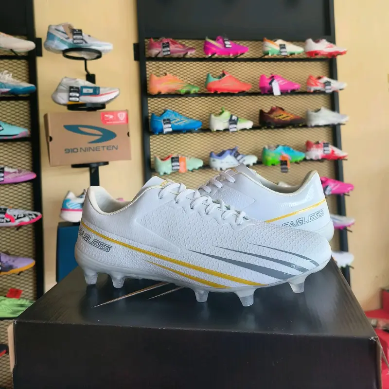 Sepatu Bola Satsetx Eagless Series FG White gold original Boots 2
