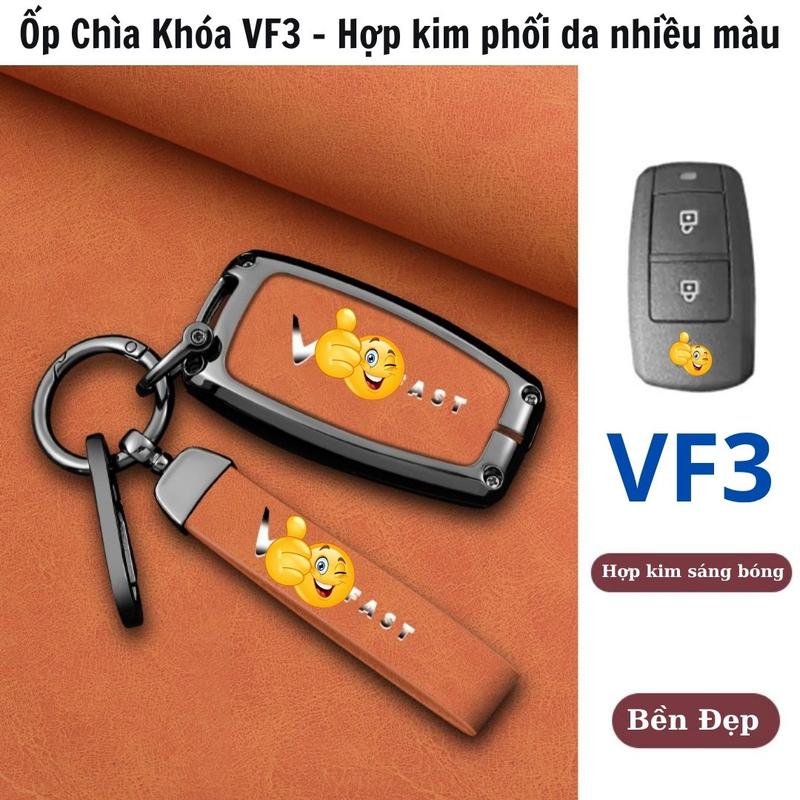 Bọc Chìa Khóa Xe VF3 Ốp Chìa Khoá Xe Điện VF3 Bằng Hợp Kim Cao Cấp Móc Khoá Móc Khóa Sang Trọng & Bền Màu Bảo Vệ Chìa Khóa Thông Minh Từ Xa