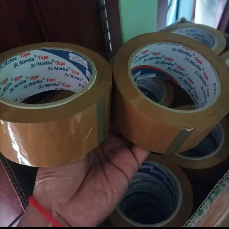 Lakban Coklat St. Morita Size 90yard x 2 inch. Lakban berkualitas. 1