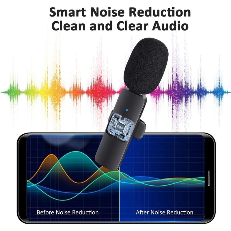 Product Introduction of K9 Wireless Lavalier Microphone for Phone Vlogging Cellphone Portable Noise Cancelling Mini Mic Microphone for Video Recoding Interview 2