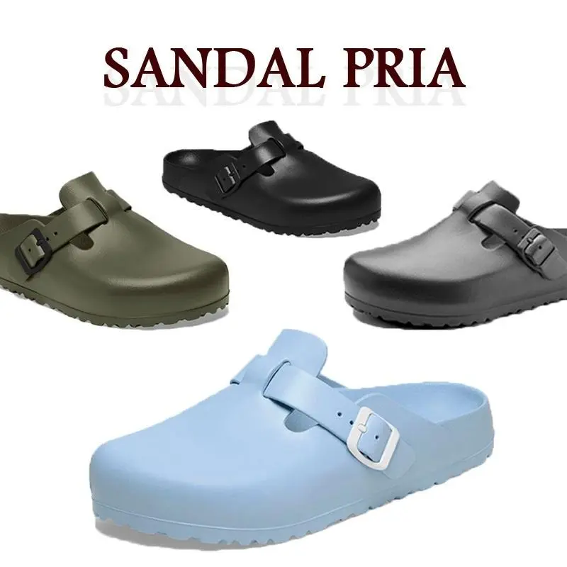 KOMIN Sandal Boston Pria dan wanita Sendal Karet Sandal Selop Pria dan wanita Kekinian Korean Style Sendal Cowok Sandal Pria dan wanita Slipon Big Size 36-44