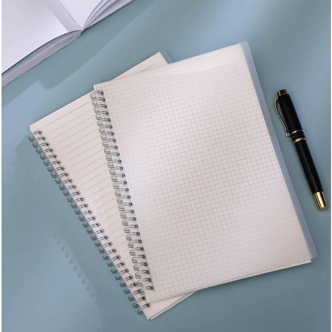 A6 A5 B5 A4 Grid/Line/Blank Spiral Notebook Transparant 80 Lembar Note Book Buku Tulis Jurnal 7