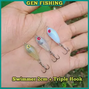Swimmer 2cm Umpan Pancing Casting Hampala Swimbait Lure Upil Micro