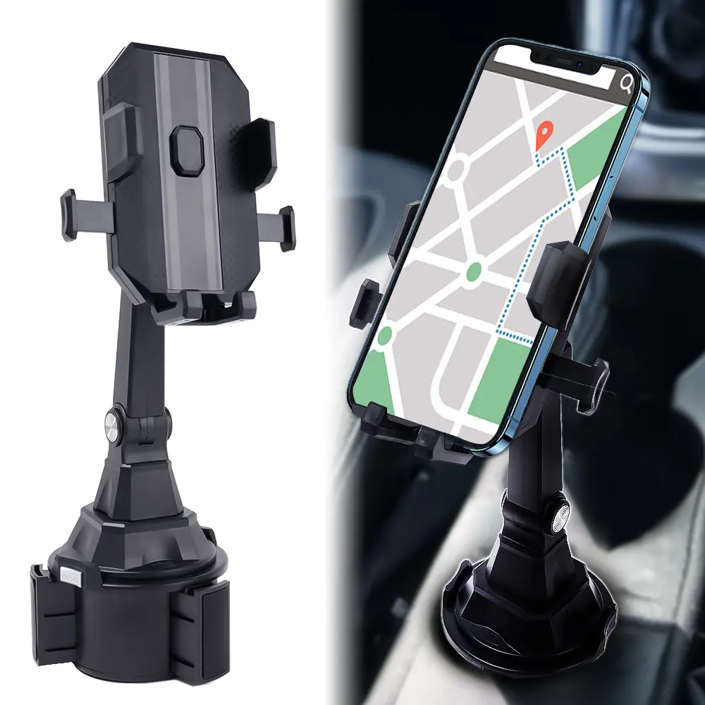 Cup Phone Holder for Car Height Adjustable Cup Holder Phone Mount for iPhone Samsung All Cell Phones Stand for Cars/SUVs/Trucks