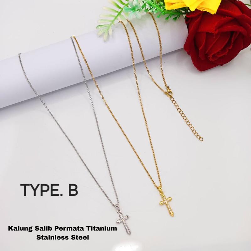 Product Introduction of Kalung Titanium Cewek Model Terbaru Gaya Korea kalung  aesthetic Emas Hadiah Silver Wanita 8