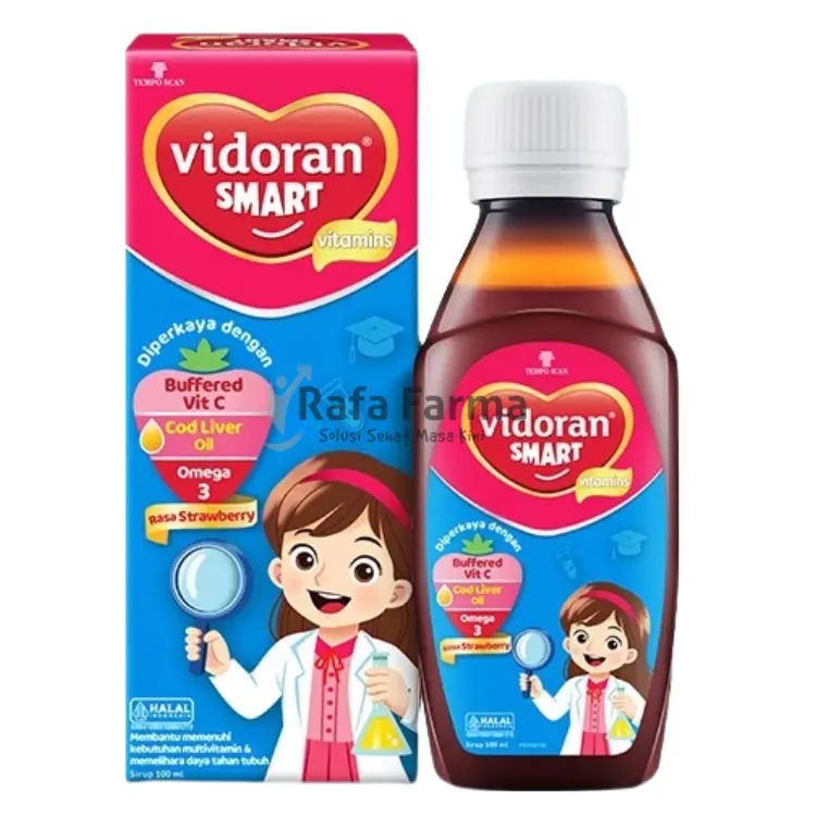 VIDORAN SMART VITAMIN SIRUP UNTUK OTAK DAN NAFSU MAKAN Anak  1-10 tahun 2