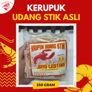 Kerupuk Udang Stik Mentah Cap "Jaya Lestari" 250gram Asli Juwana Pati