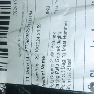 Palu Daging 2 sisi Pelunak Daging Palu Geprek daging Pelembut Daging Meat Hammer Stainless Steel