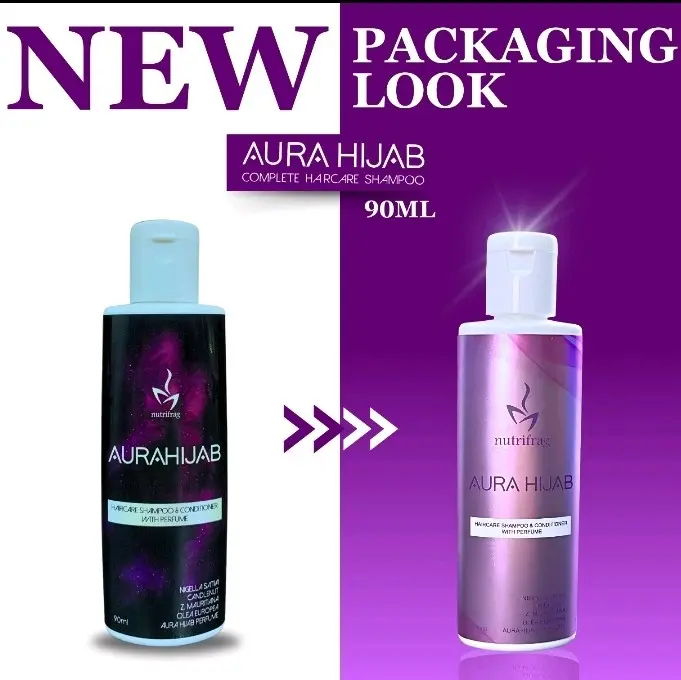 Travel Size 90ml Aura Hijab Shampoo and Conditioner with Perfume   Treatment Shampoo