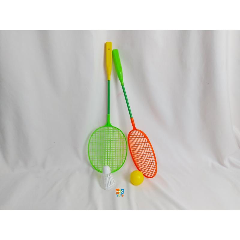 Mainan Anak Raket Plastik Badminton 2 PCS Panjang 45 cm 2