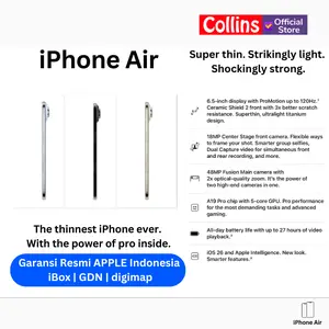 APPLE iPhone Air 256GB 512GB 1TB A19 Pro 6.5" OLED 120Hz Resmi IBOX GDN DIGIMAP