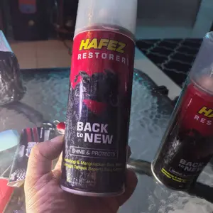 HAFEZ BUNDLING 2 RESTORER Pengkilap Body Motor dan Penghitam Body Motor Aerosol 400ml Kendaraan Semprot Car kinclong Paint