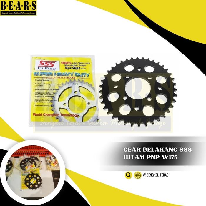 Gambar Gear Belakang W175 SSS Black Original PnP dari Bengkel Teras BEARS Kota Tangerang Selatan Tokopedia