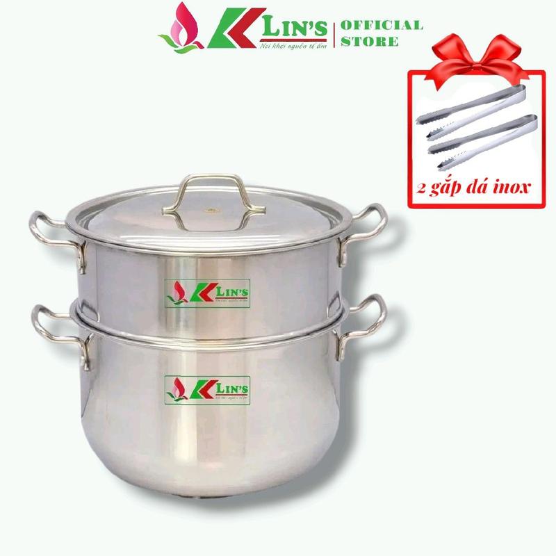 BỘ NỒI XỬNG INOX KLINS 1 ĐÁY 28CM (NẮP INOX)