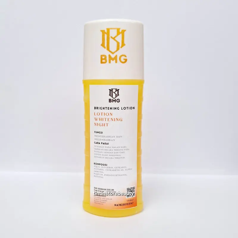 BMG LOTION ECER NIGHT 100ML BRIGHTENING LOTION KUNING NIGHT BPOM ORi / BMG  Mencerahkan Melembutkan Pria Handbody Memutihkan 0