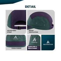 Gambar ANTARESTAR Topi  RUSSEL Running Hiking Casual Quick Dry Taslon Ringan & Breathable Adjustable Head Strap untuk Olahraga & Outdoor | TRS - Green Purple dari ANTARESTAR Kab. Bekasi 4 Tokopedia
