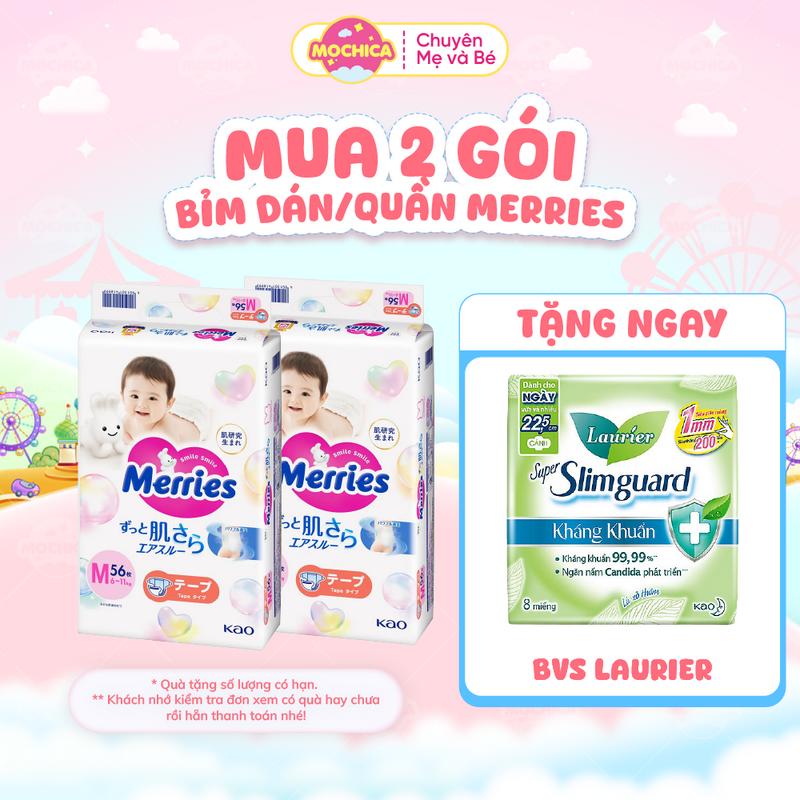 Tã/bỉm Dán/Quần Merries Cho Bé Đủ Size NB/S/M/L/XL/XXL