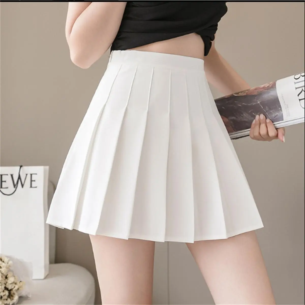 Sports Skirts Women Sports High Waist Mini Skirt School Short Pleated Skirt Female <FVB>