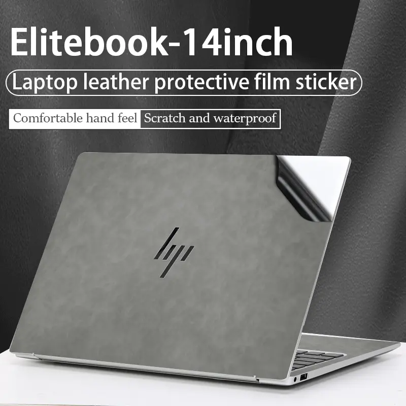 For Elitebook laptop leather protective film sticker, for 645 G9/745 G6/840 G5 computer case sticker, scratch-resistant waterproof/no residue laptop leather protective film