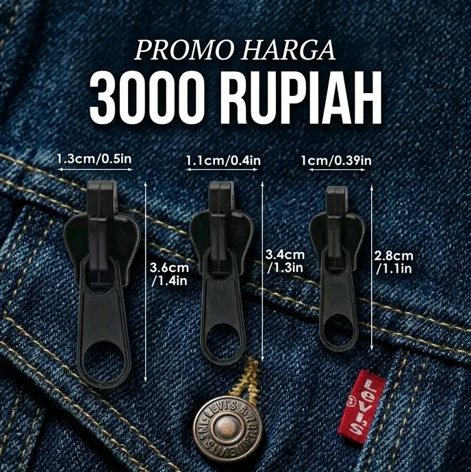 Zipper Repair Kit Ritsleting Pengganti Alat Reparasi  Restleting
