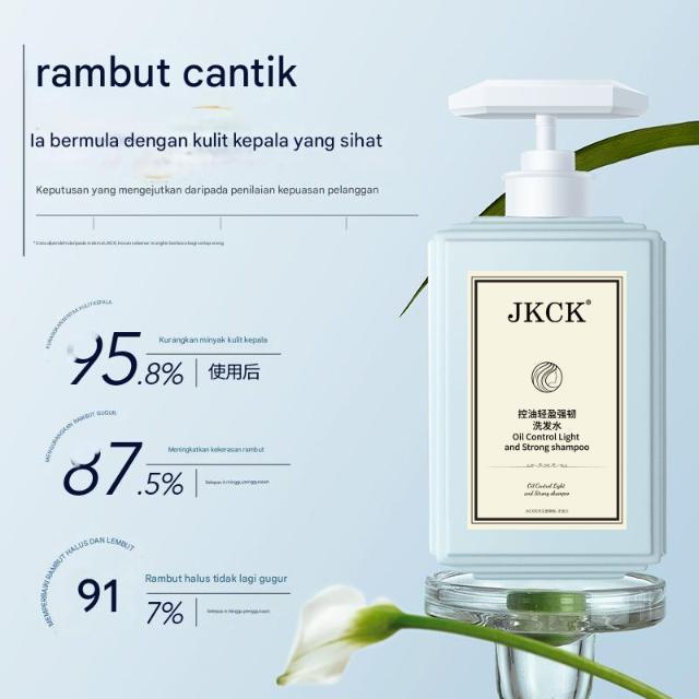 JKCK sampo Syampu Minyak Pengendalian Rambut Lembut 500ml Kawalan Minyak Kulit Kepala Gebu & Bersih Menguatkan Akar Rambut Kegebuhan Tahan Lama Shampoo Conditioner Haircare Ketombe Gatal Cover