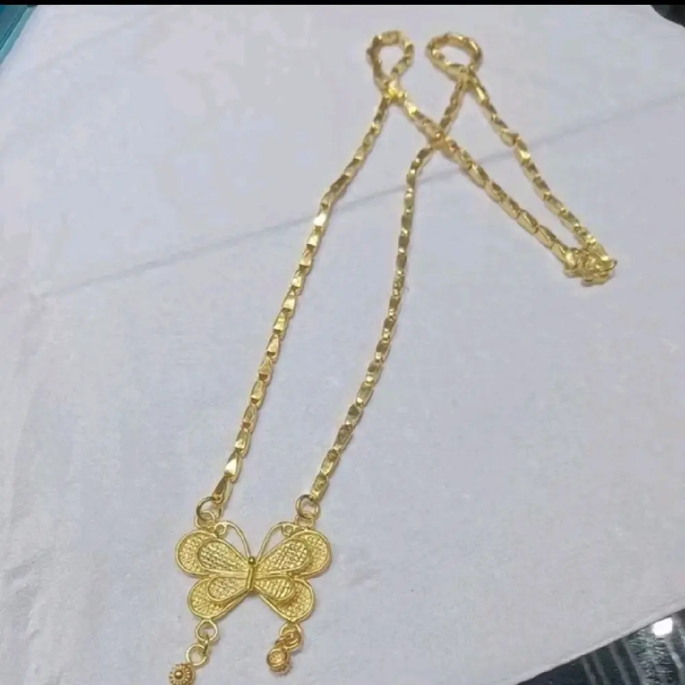 KALUNG MEWAH KUPU² LAPIS EMAS 24K