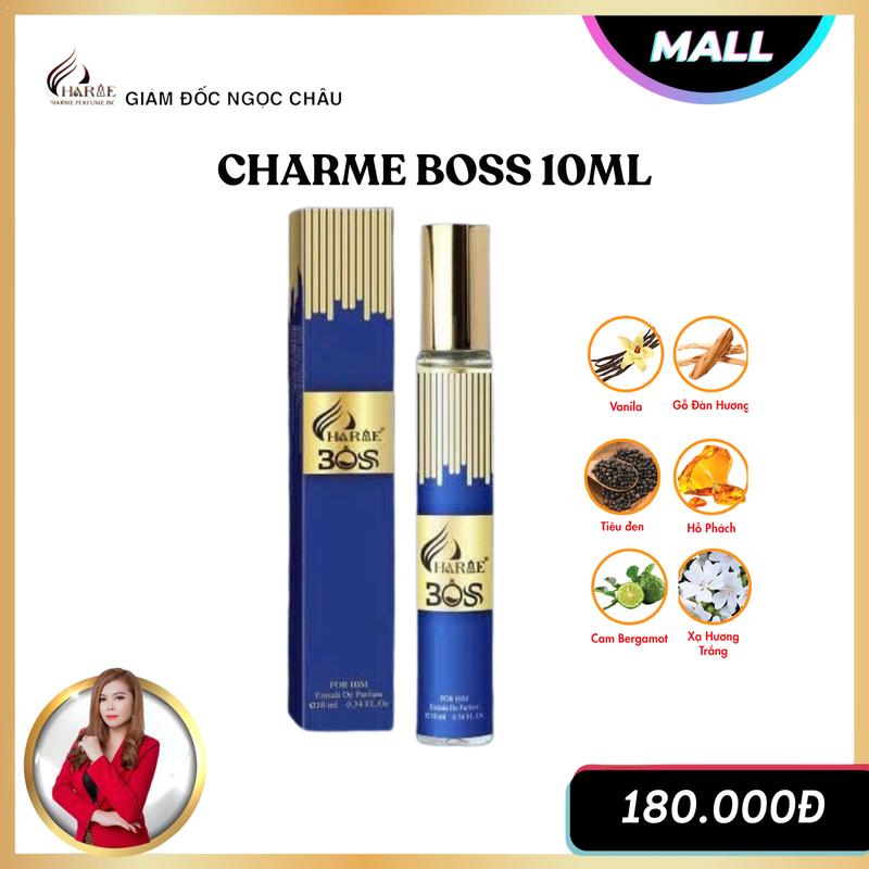 CHARME PERFUME - Nước Hoa Charme Boss 10ml Mẫu Tròn Hương Thơm Thảo Mộc Phương Đông Extrait De Parfum