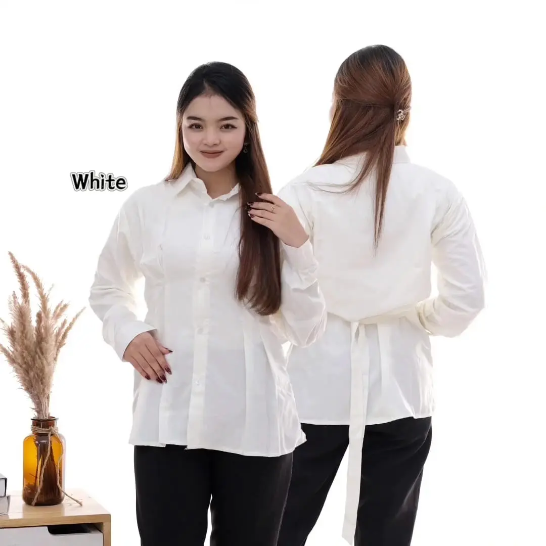 Ss Kawon Top Longsleeve Blouse BW Wanita Kemeja Lengan Panjang Baju Atasan Katun Premium Lembut