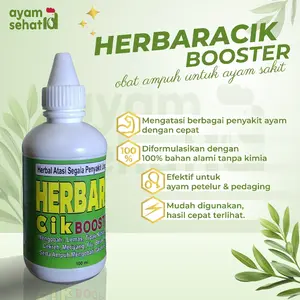 Herbaracik Booster - Obat alami untuk Ayam Sakit, Bunuh Virus & Kuman, Sembuh Lebih Cepat, Cegah Parasit & Cacing