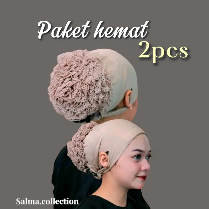 Paket hemat 2pcs Ciput turki anti slip dalaman kerudung wanita 0