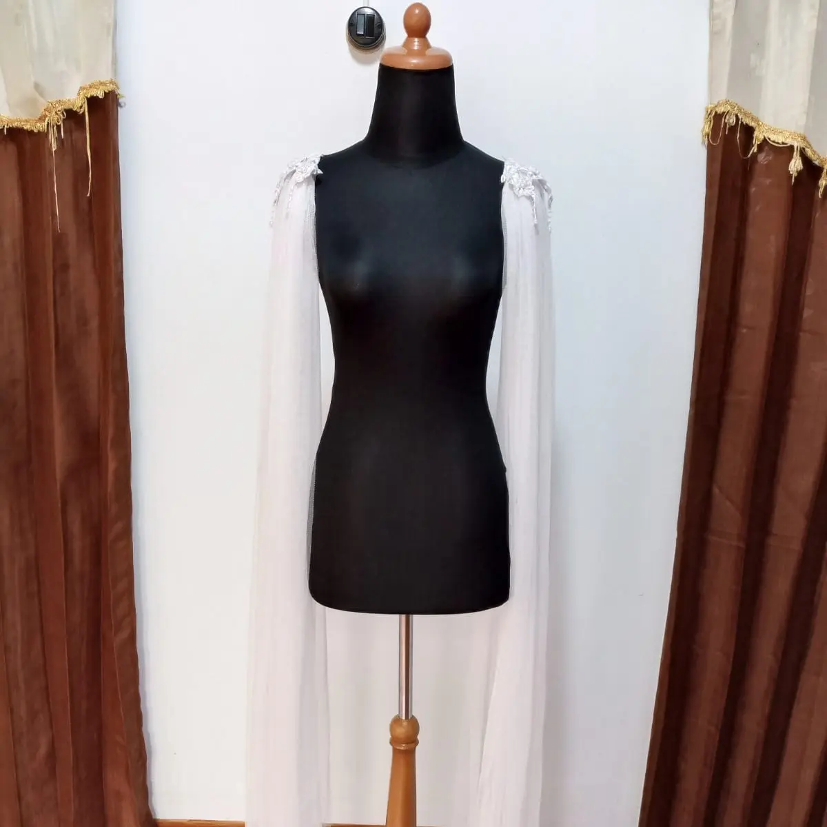 [putih bersih] Sayap Pundak Kebaya Pengantin / Sayap Bahu / Slayer Pundak / Slayer Bahu