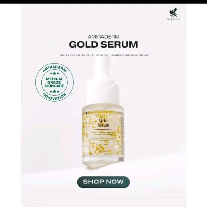 Amiraderm skincare DOKTIVE Glowing Serum with gold 10ml  ready langsung kirim