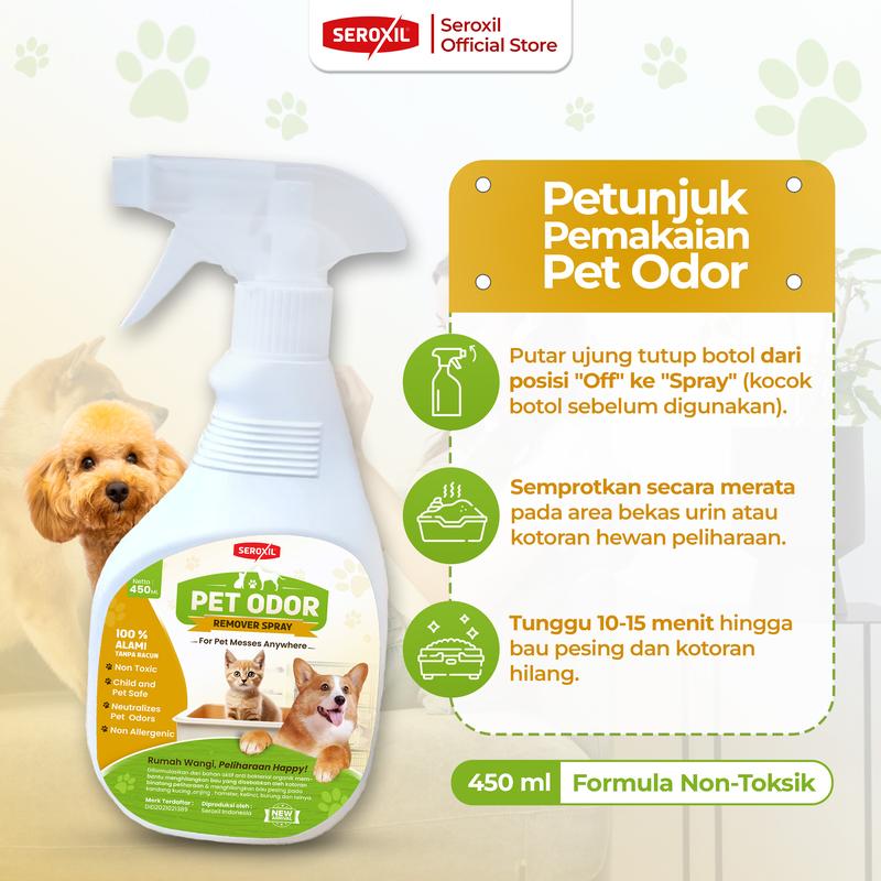 (Paket) Penghilang Bau Pesing Kotoran Kandang Kucing Anjing 1000ml (Seroxil) 2