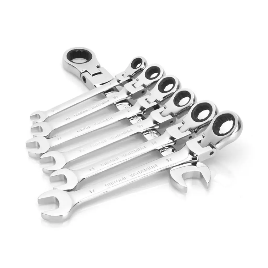 Kunci Ring Pas Bolak Balik Kombinasi Krek Alat Ratchet Wrench penggunaan ganda 6/7/8/9/10/11/12/14/16/17/19/22/24/27 mm
