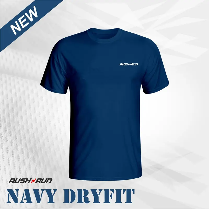 Paket 3 Kaos Rush n Run Baju Olahraga Lari Gym Pria Bahan Dryfit Dingin di Kulit Cepat Kering Abu 5