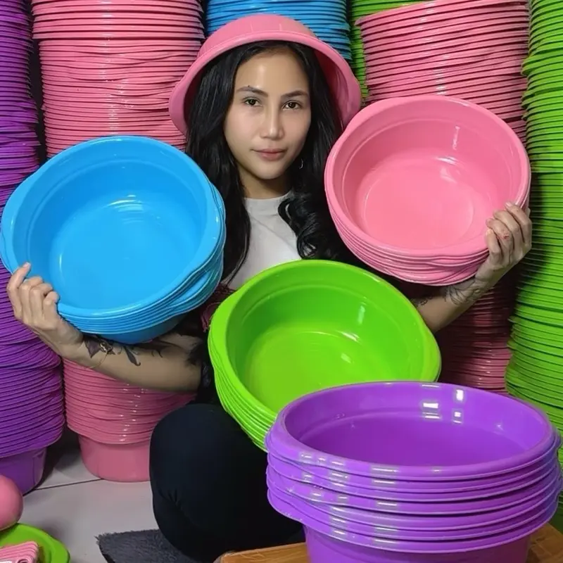 Baskom bulat plastik isi 6