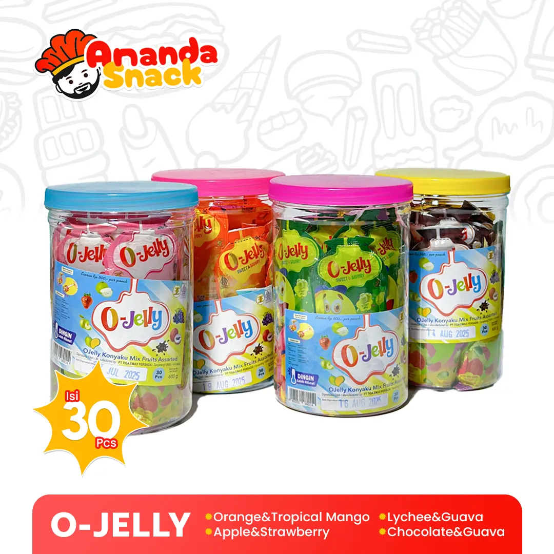 O Jelly - Jeli/Ager Kemasan Toples Aneka Rasa