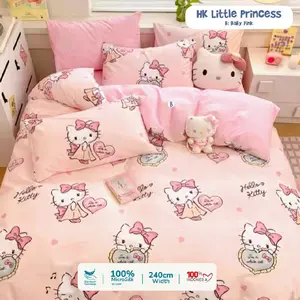 Bedcover Set Sprei Karakter Anak HK Little Princess Ukuran Lengkap Sarung Bantal Guling